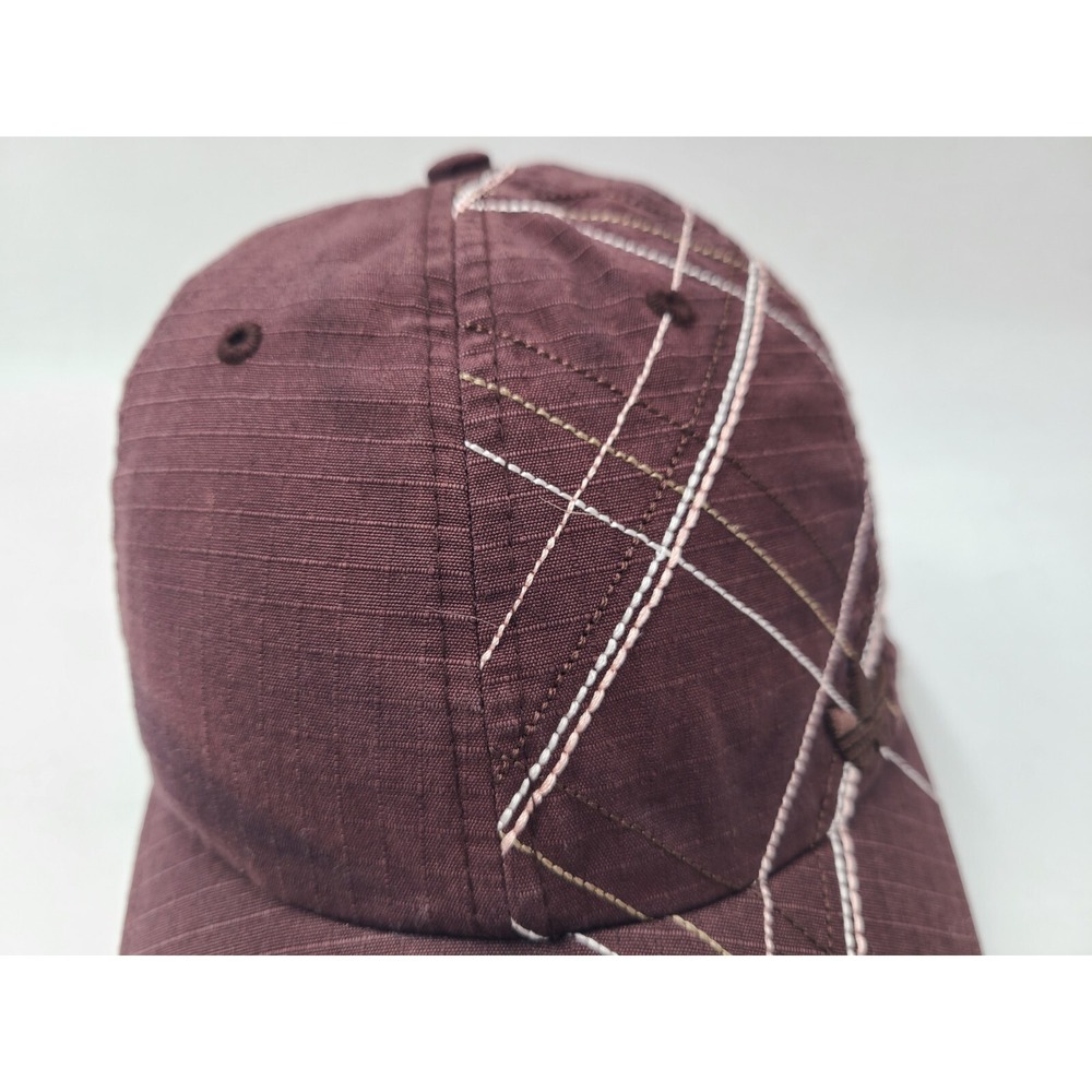 Women Adidas Trefoil Strapback Adjustable Hat Cap Baseball Casual Mom Brown Pink - Picture 4 of 13